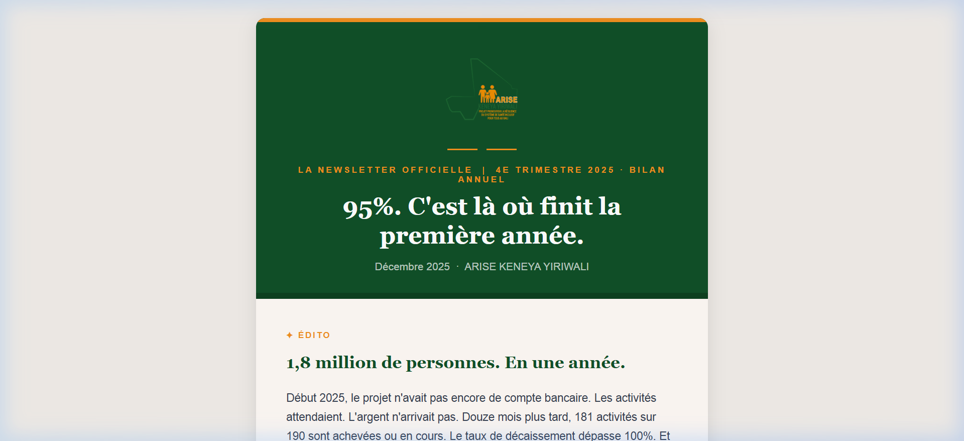 La Newsletter Officielle | 4ème Trimestre 2025